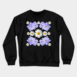 Floral Tendril Blooming Daisies Flower Floral pattern blooms Crewneck Sweatshirt